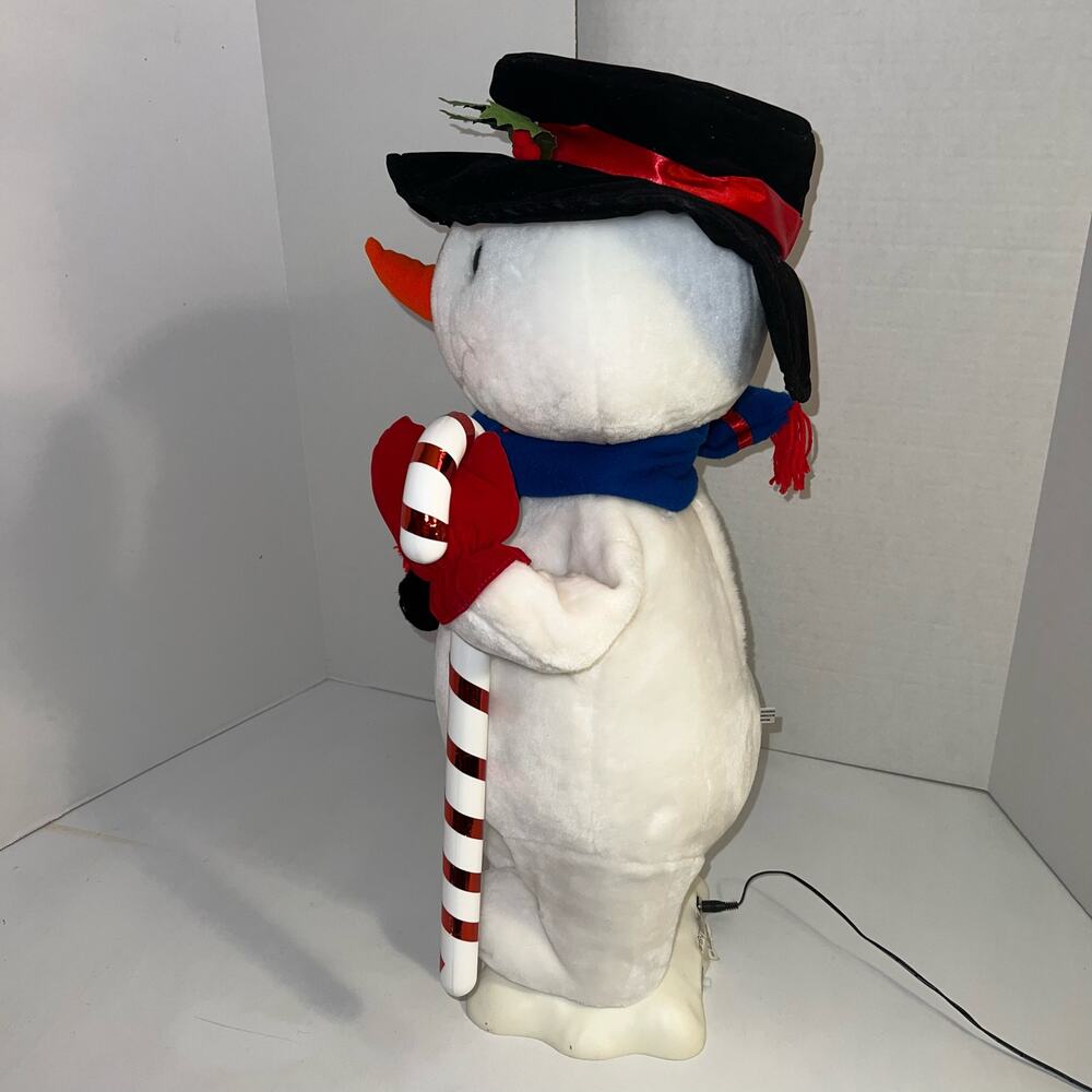 Vintage 1999 Christmas Motionette Animated Snowman Candy Cane 24" Box ~ WORKS!!! - Picture 6 of 8